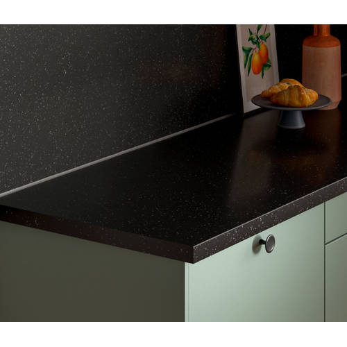 Black granite laminate worktop
